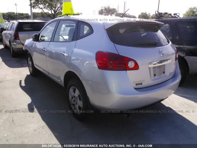 JN8AS5MT8DW502780 - 2013 NISSAN ROGUE S/SV GRAY photo 3