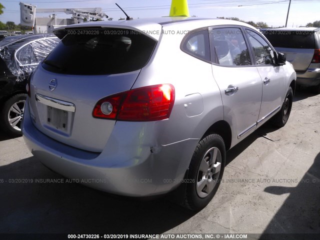 JN8AS5MT8DW502780 - 2013 NISSAN ROGUE S/SV GRAY photo 4