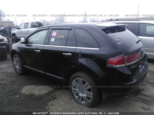 2LMDU88C19BJ02485 - 2009 LINCOLN MKX BLACK photo 3