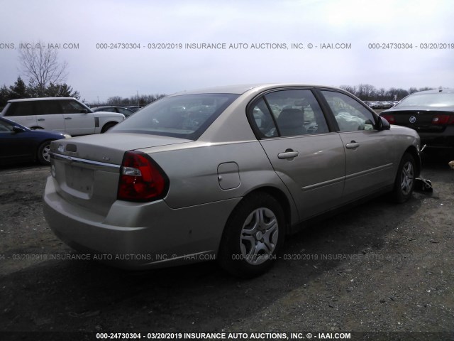 1G1ZS51F56F287237 - 2006 CHEVROLET MALIBU LS GOLD photo 4