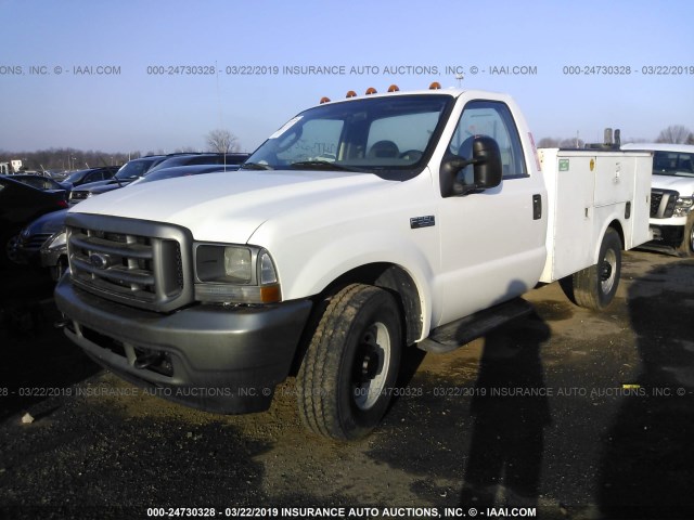 1FDSF34L14EC64314 - 2004 FORD F350 SRW SUPER DUTY WHITE photo 2