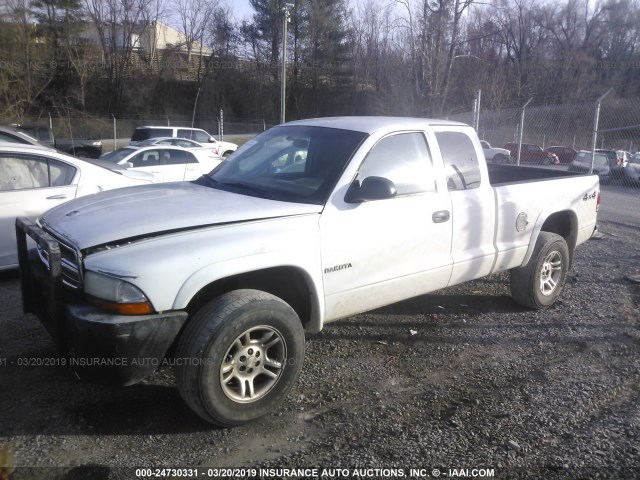 1D7HG32N84S531584 - 2004 DODGE DAKOTA SPORT WHITE photo 2