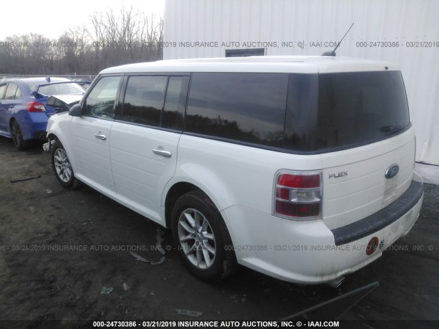 2FMGK5B85DBD22139 - 2013 FORD FLEX SE WHITE photo 3