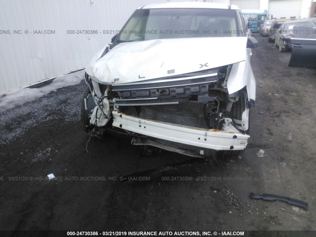 2FMGK5B85DBD22139 - 2013 FORD FLEX SE WHITE photo 6