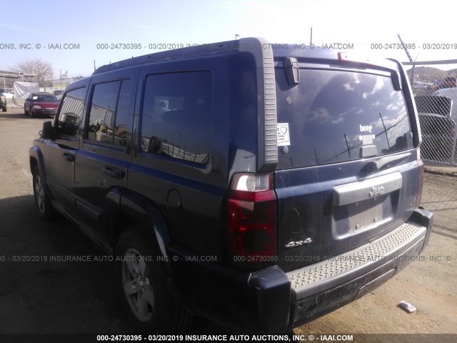1J8HG48K36C220230 - 2006 JEEP COMMANDER Dark Blue photo 3