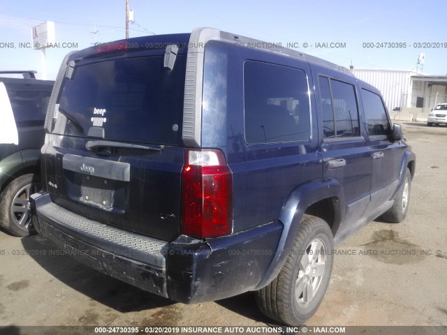 1J8HG48K36C220230 - 2006 JEEP COMMANDER Dark Blue photo 4
