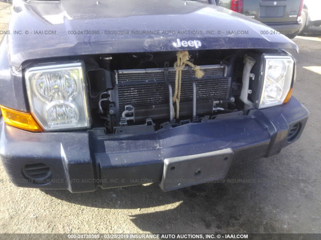 1J8HG48K36C220230 - 2006 JEEP COMMANDER Dark Blue photo 6
