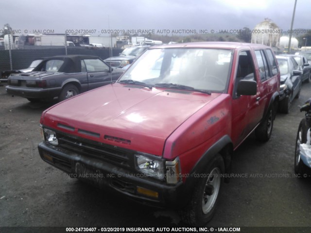 JN8HD17Y6SW001182 - 1995 NISSAN PATHFINDER LE/SE/XE RED photo 2