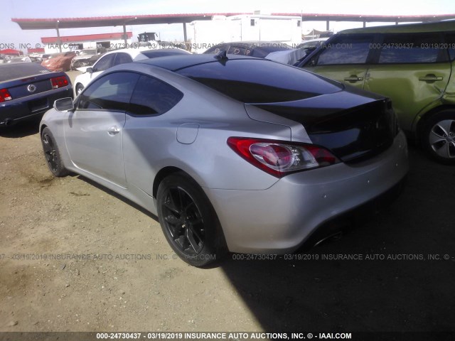 KMHHU6KH1AU025203 - 2010 HYUNDAI GENESIS COUPE 3.8L SILVER photo 3