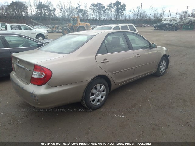 4T1BE32K83U767288 - 2003 TOYOTA CAMRY LE/XLE/SE TAN photo 4