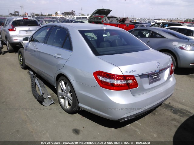 WDDHF5KB2DA705286 - 2013 MERCEDES-BENZ E 350 SILVER photo 3