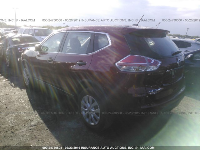 JN8AT2MV4GW138262 - 2016 NISSAN ROGUE S/SL/SV RED photo 3