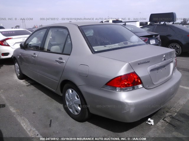 JA3AJ26E94U054152 - 2004 MITSUBISHI LANCER ES GOLD photo 3