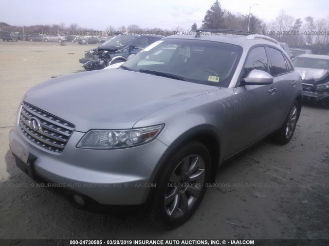 JNRAS08W64X214494 - 2004 INFINITI FX35 SILVER photo 2