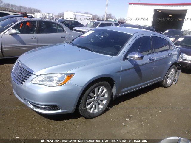 1C3CCBCG1DN528264 - 2013 CHRYSLER 200 LIMITED BLUE photo 2