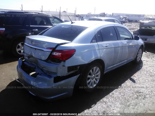 1C3CCBCG1DN528264 - 2013 CHRYSLER 200 LIMITED BLUE photo 4