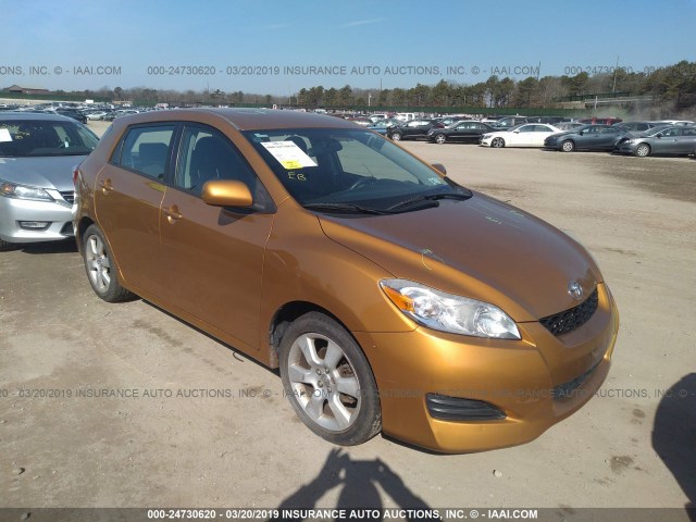 2T1KU40EX9C097582 - 2009 TOYOTA COROLLA MATRIX  ORANGE photo 1