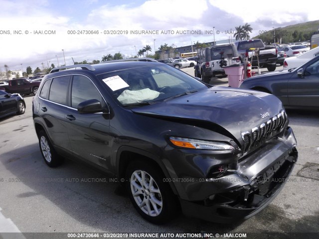 1C4PJLCS1FW612384 - 2015 JEEP CHEROKEE LATITUDE GRAY photo 1