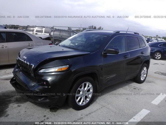 1C4PJLCS1FW612384 - 2015 JEEP CHEROKEE LATITUDE GRAY photo 2