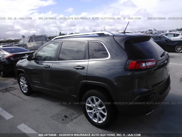 1C4PJLCS1FW612384 - 2015 JEEP CHEROKEE LATITUDE GRAY photo 3