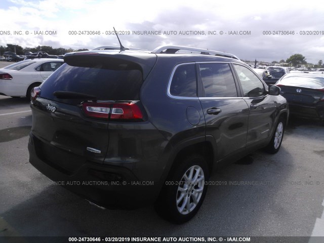 1C4PJLCS1FW612384 - 2015 JEEP CHEROKEE LATITUDE GRAY photo 4