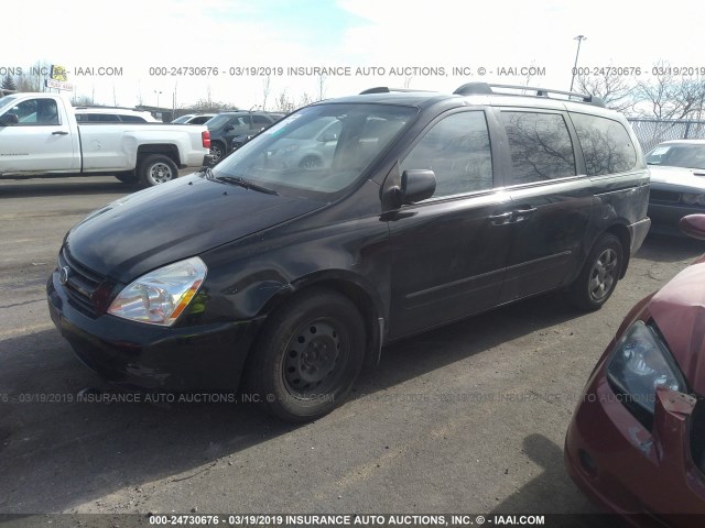 KNDMB233X66062735 - 2006 KIA SEDONA EX/LX BLACK photo 2