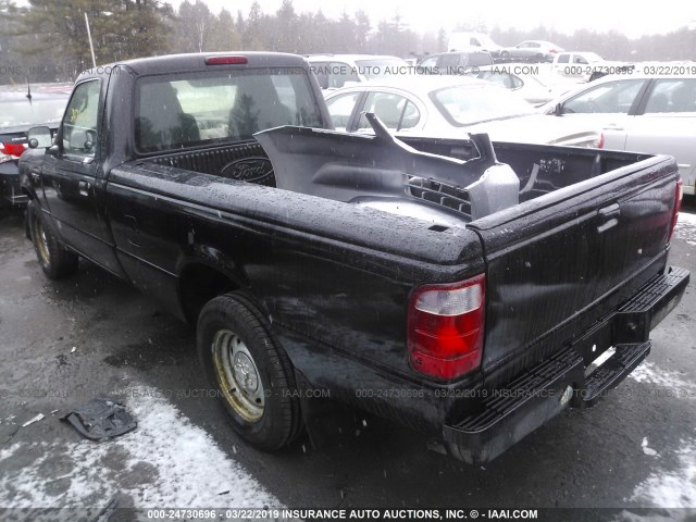 1FTYR10E34PB13285 - 2004 FORD RANGER BLACK photo 3