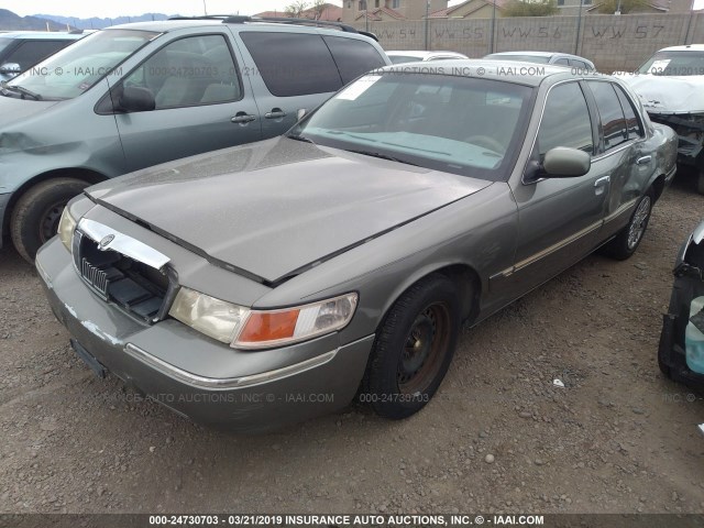 2MEFM74W9YX715604 - 2000 MERCURY GRAND MARQUIS GS GRAY photo 2