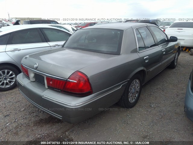 2MEFM74W9YX715604 - 2000 MERCURY GRAND MARQUIS GS GRAY photo 4