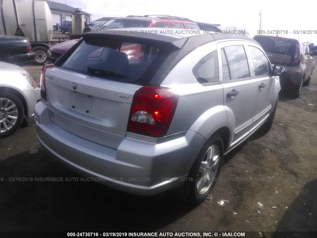 1B3HB48B47D156847 - 2007 DODGE CALIBER SXT SILVER photo 4