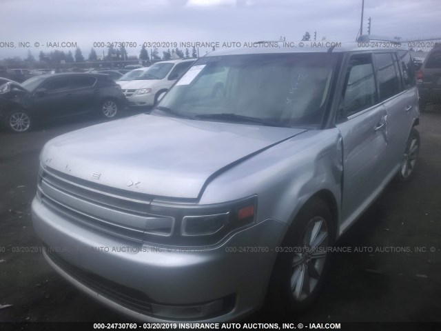 2FMHK6D8XDBD05151 - 2013 FORD FLEX LIMITED SILVER photo 2