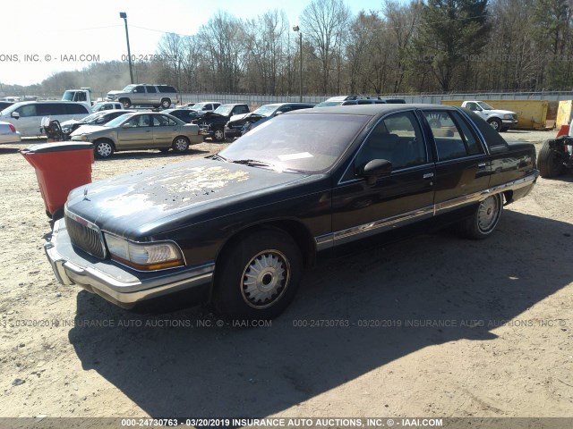 1G4BT5373PR428409 - 1993 BUICK ROADMASTER LIMITED BLACK photo 2