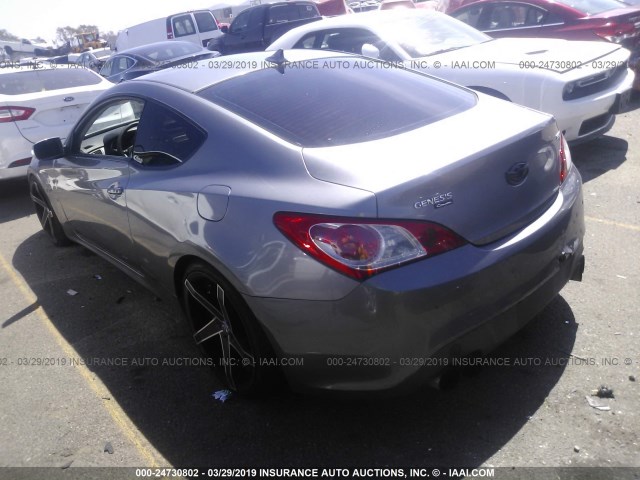 KMHHU6KH8AU024906 - 2010 HYUNDAI GENESIS COUPE 3.8L GRAY photo 3