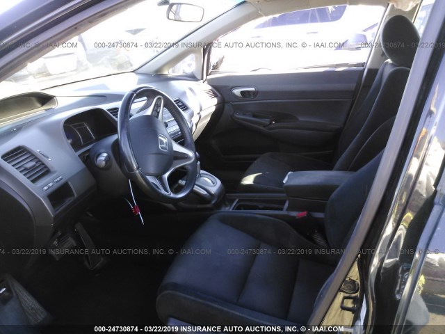 2HGFA16659H322331 - 2009 HONDA CIVIC BLACK photo 5