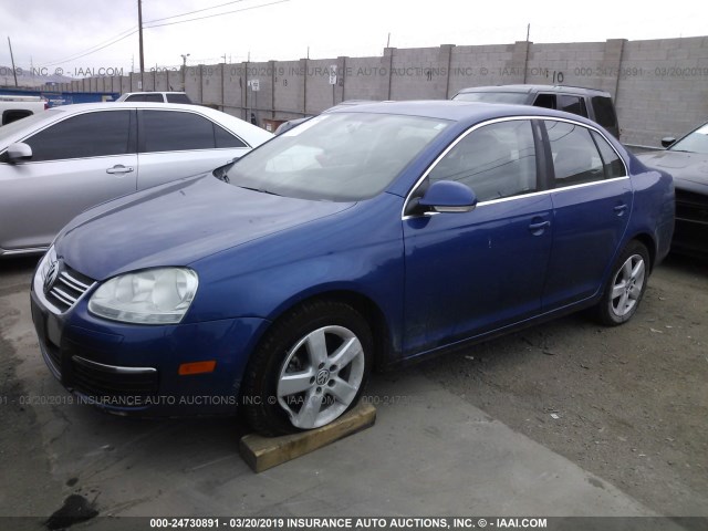 3VWRM81K38M004477 - 2008 VOLKSWAGEN JETTA SE/SEL BLUE photo 2