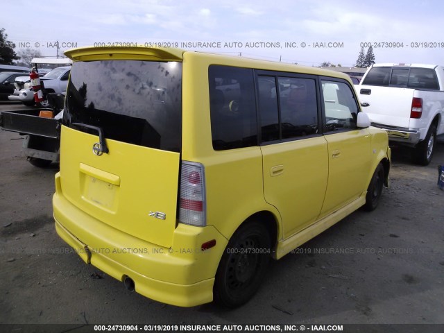 JTLKT324054014969 - 2005 TOYOTA SCION XB 黄色 照片 4