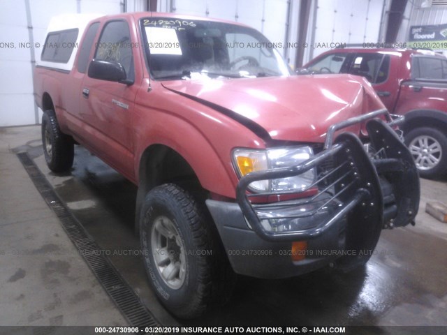 4TAWN72N4XZ521981 - 1999 TOYOTA TACOMA XTRACAB RED photo 1