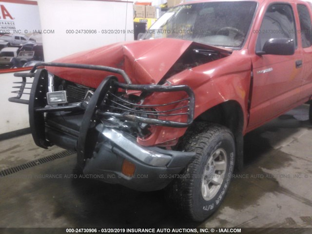 4TAWN72N4XZ521981 - 1999 TOYOTA TACOMA XTRACAB RED photo 6