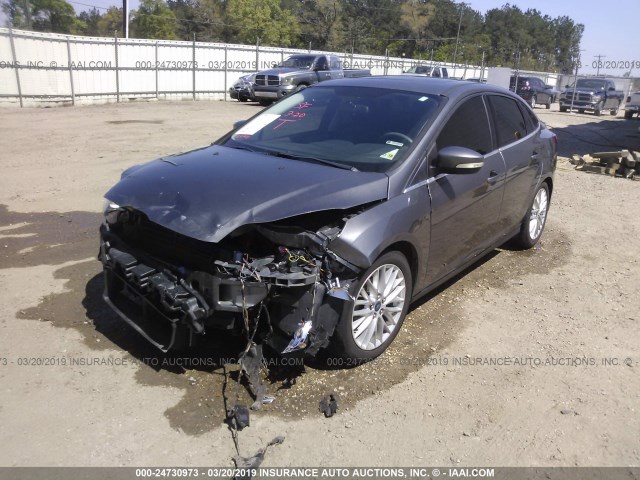 1FADP3J26EL103725 - 2014 FORD FOCUS TITANIUM GRAY photo 2