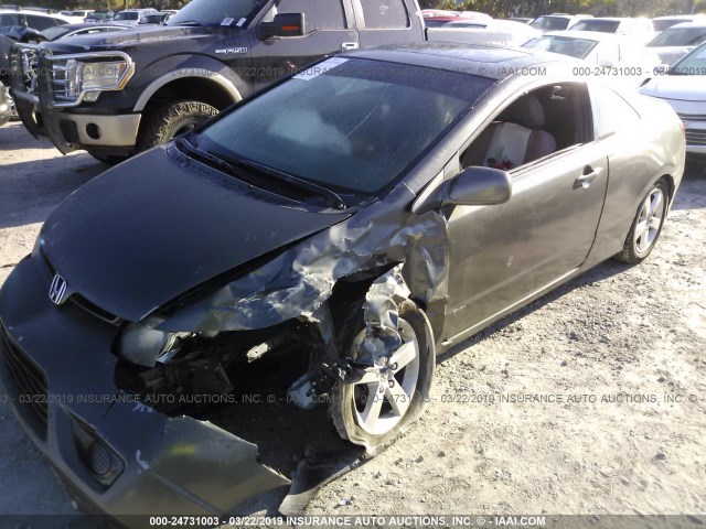 2HGFG12988H573955 - 2008 HONDA CIVIC EXL GRAY photo 2