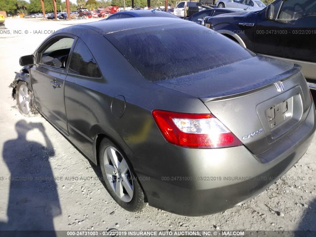 2HGFG12988H573955 - 2008 HONDA CIVIC EXL GRAY photo 3