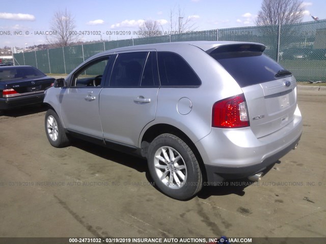 2FMDK3GC8DBA85635 - 2013 FORD EDGE SE GRAY photo 3