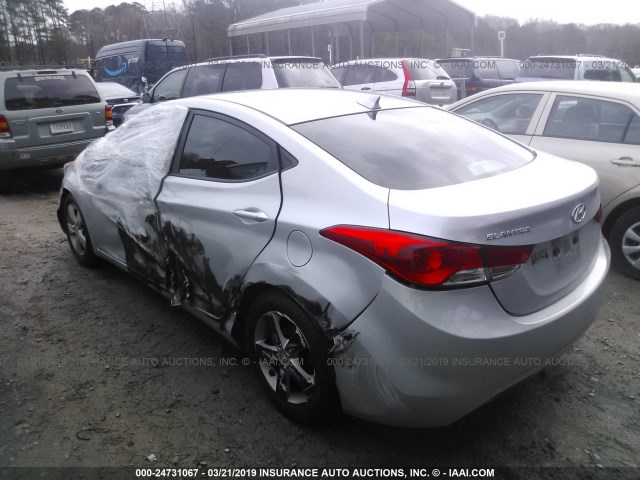 5NPDH4AE5DH382093 - 2013 HYUNDAI ELANTRA GLS/LIMITED SILVER photo 3