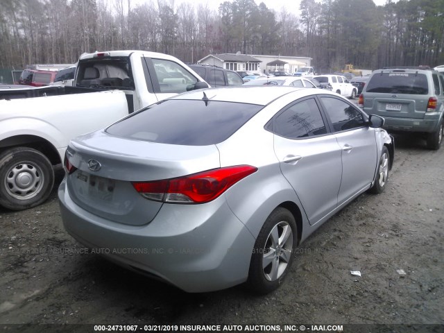 5NPDH4AE5DH382093 - 2013 HYUNDAI ELANTRA GLS/LIMITED SILVER photo 4