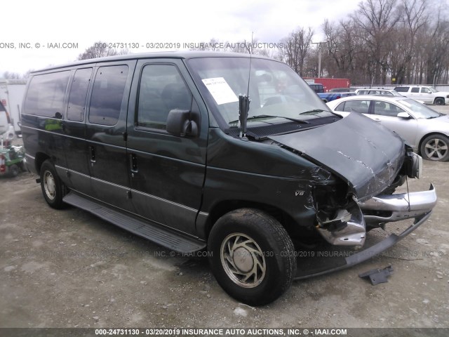 1FMRE11L21HA81170 - 2001 FORD ECONOLINE E150 WAGON GREEN photo 1