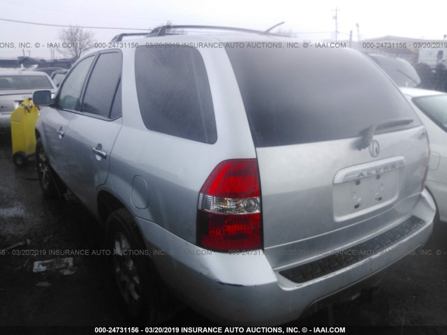 2HNYD18672H543649 - 2002 ACURA MDX TOURING SILVER photo 3