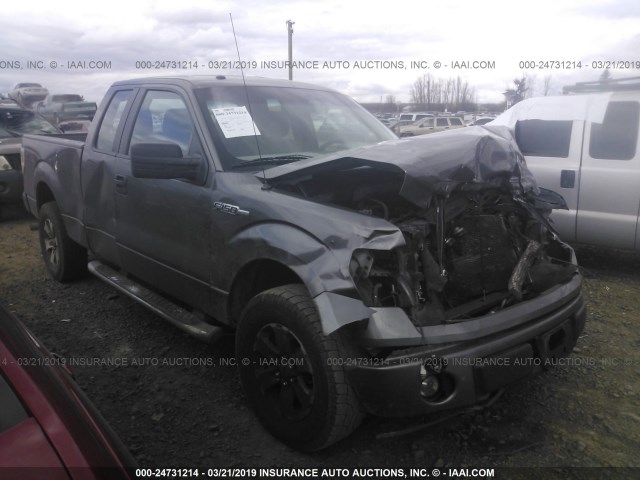 1FTFX1EF9EFC96150 - 2014 FORD F150 SUPER CAB GRAY photo 1