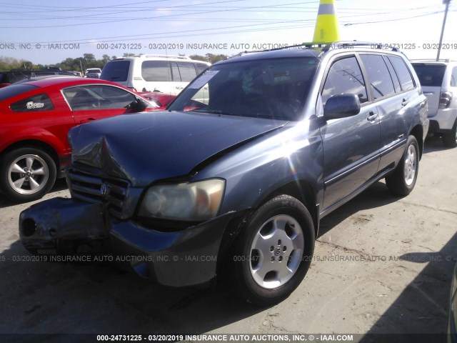 JTEDP21A270142291 - 2007 TOYOTA HIGHLANDER SPORT/LIMITED Light Blue photo 2