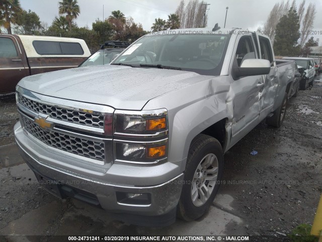 3GCPCREC1FG326438 - 2015 CHEVROLET SILVERADO C1500 LT SILVER photo 2