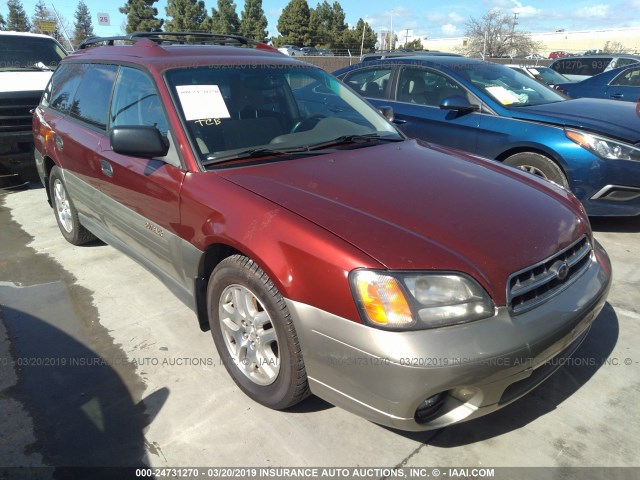 4S3BH675X27635629 - 2002 SUBARU LEGACY OUTBACK AWP RED photo 1